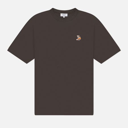 Мужская футболка Maison Kitsune Dreaming Fox Comfort, цвет коричневый, размер S