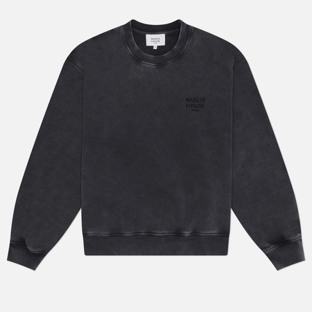 Мужская толстовка Maison Kitsune Gallery Faded Relaxed, цвет чёрный, размер L