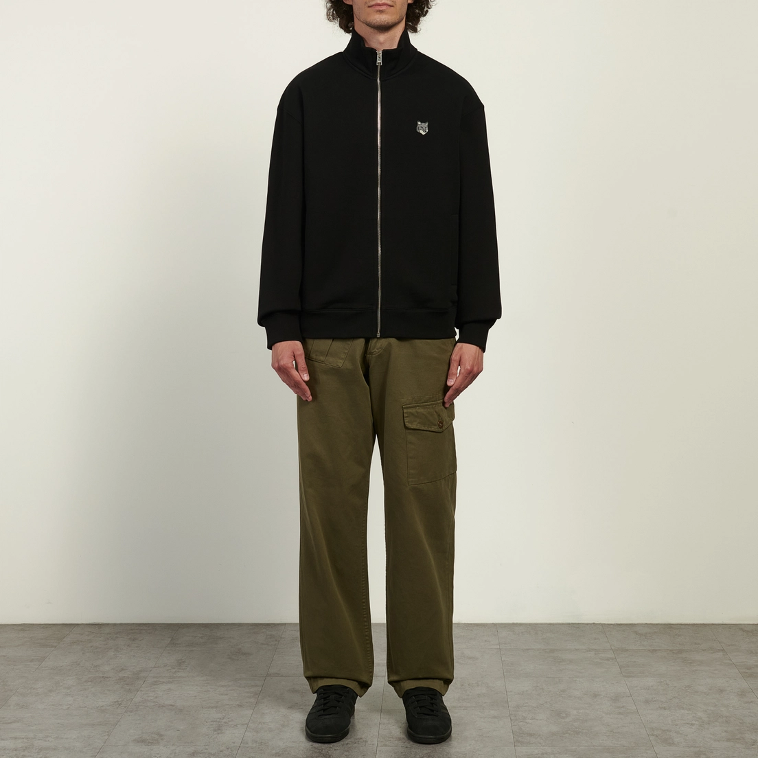 Мужская толстовка Maison Kitsune Fox Head Zipped Comfort