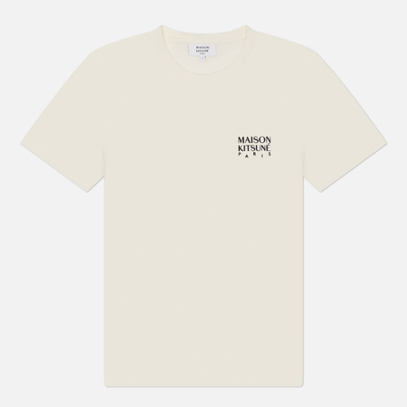 Женская футболка Maison Kitsune Gallery Fox Regular, цвет бежевый, размер L