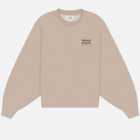 Женская толстовка Maison Kitsune Gallery Fox Light Relaxed, цвет бежевый, размер S