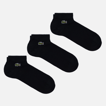 Комплект носков Lacoste 3-Pack Sport Low-Cut, цвет чёрный, размер 36-40 EU