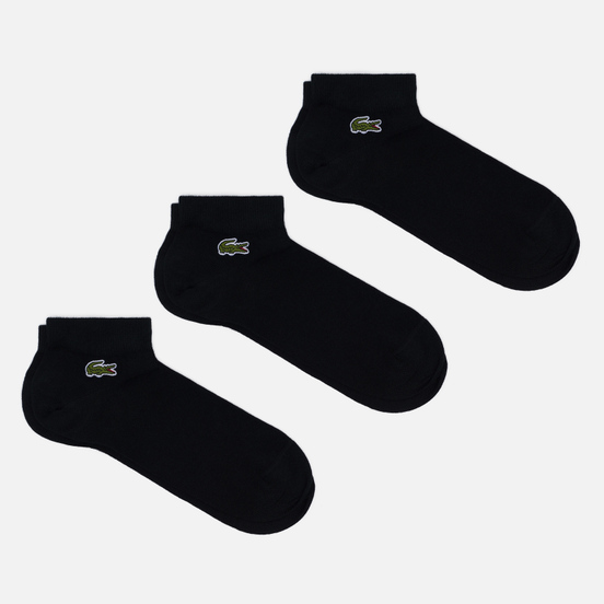 Комплект носков Lacoste 3-Pack Sport Low-Cut Black/Black-Black