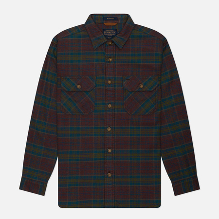 фото Мужская рубашка pendleton burnside flannel, цвет коричневый, размер s