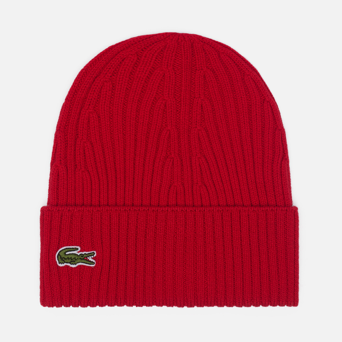 Шапка Lacoste Ribbed Wool Knit