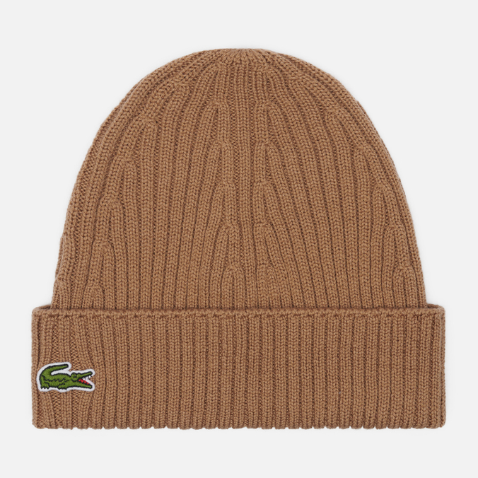 Шапка Lacoste Ribbed Wool Knit