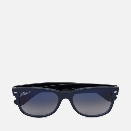 фото Солнцезащитные очки ray-ban new wayfarer polarized, цвет синий, размер 55mm