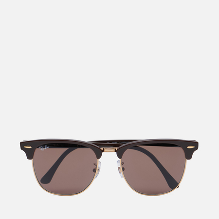 Солнцезащитные очки Ray-Ban Clubmaster Classic Low Bridge Fit, цвет коричневый, размер 55mm