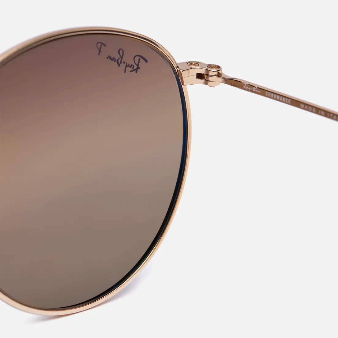 Ray-Ban Солнцезащитные очки Round Metal Chromance Polarized