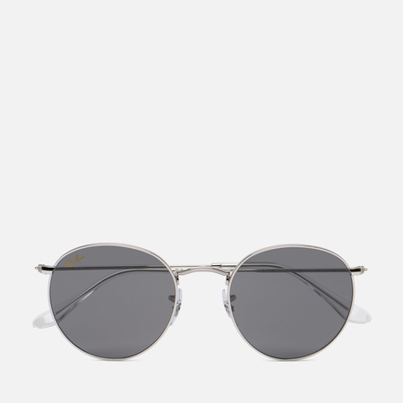 фото Солнцезащитные очки ray-ban round metal legend gold, цвет серебряный, размер 53mm