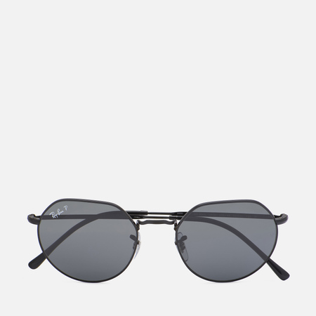 фото Солнцезащитные очки ray-ban jack polarized, цвет чёрный, размер 53mm