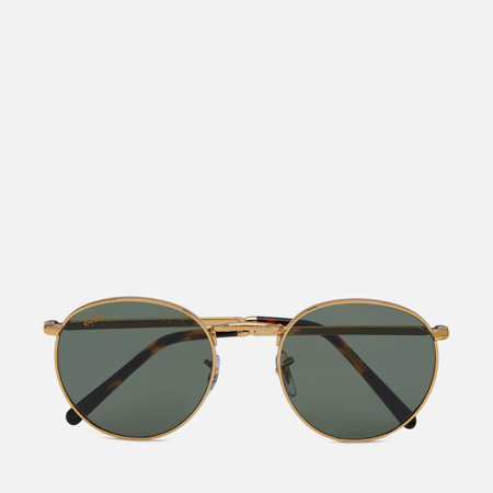 фото Солнцезащитные очки ray-ban new round, цвет золотой, размер 53mm