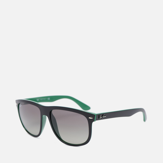 Солнцезащитные очки Ray-Ban Boyfriend Matte Black/On Green/Grey Gradient