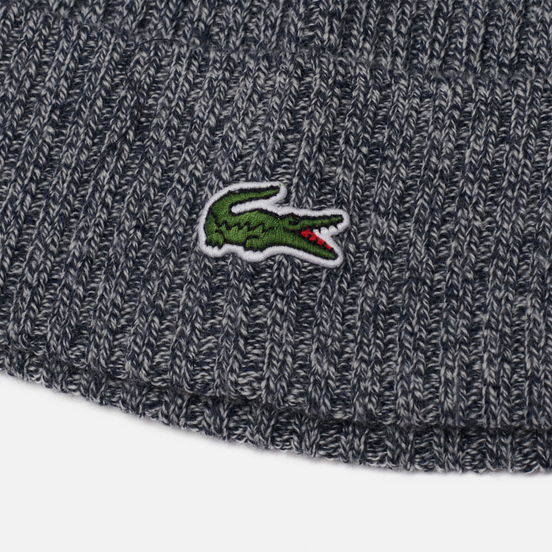 Шапка Lacoste Ribbed Wool Grey Chine