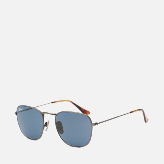 Солнцезащитные очки Ray-Ban Frank Titanium Polarized Polished Gunmetal/Blue