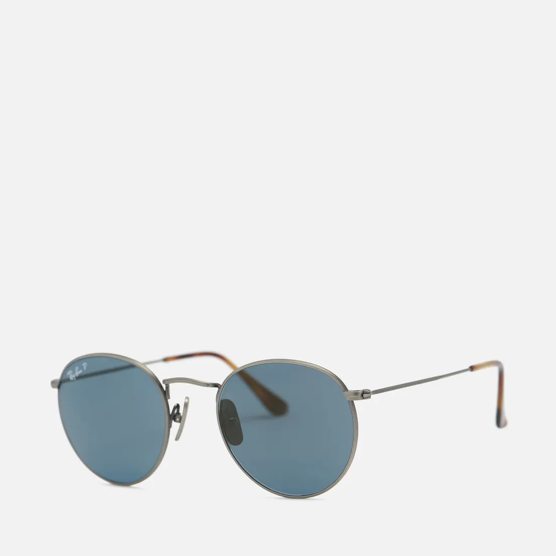 Ray-Ban Солнцезащитные очки Round Titanium Polarized