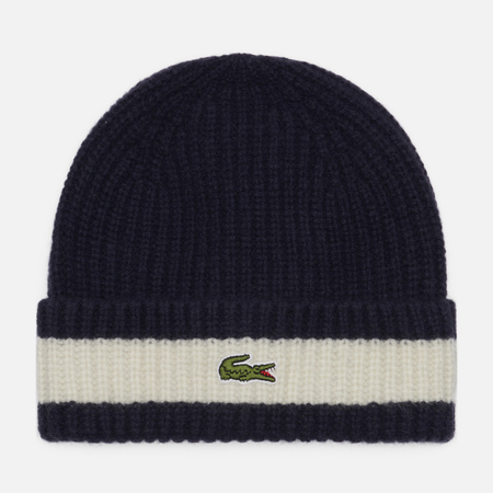   Brandshop Шапка Lacoste Rib Knit Carded Wool, цвет синий