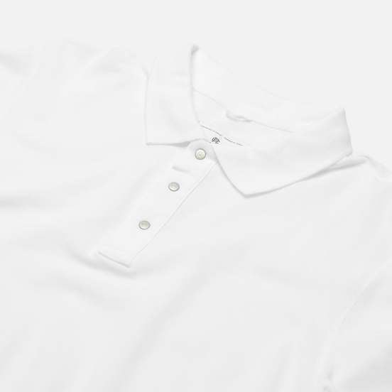 Мужское поло Reigning Champ Athletic Pique White