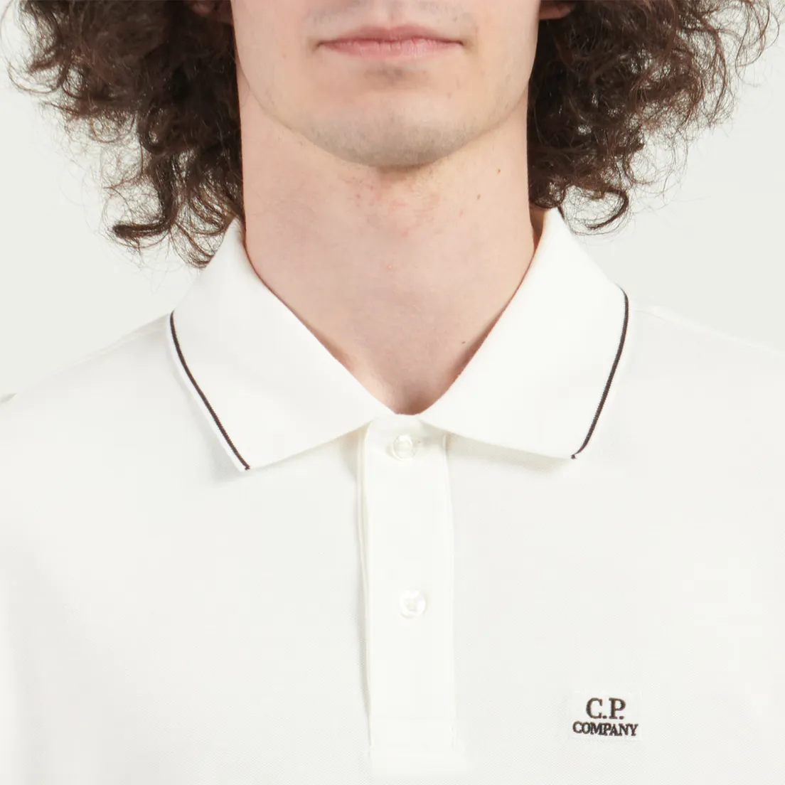 C.P. Company Мужское поло Stretch Piquet Striped Collar