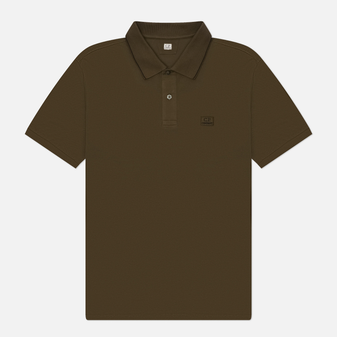 Мужское поло C.P. Company Stretch Piquet Striped Collar