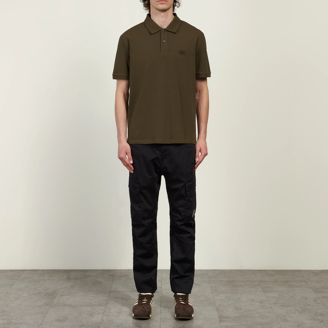 C.P. Company Мужское поло Stretch Piquet Striped Collar