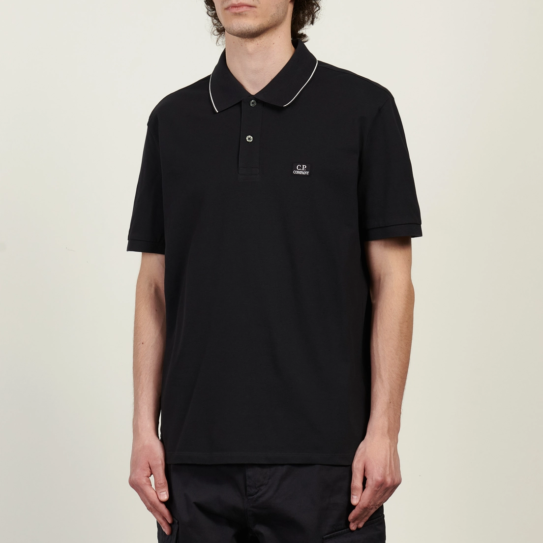 C.P. Company Мужское поло Stretch Piquet Striped Collar