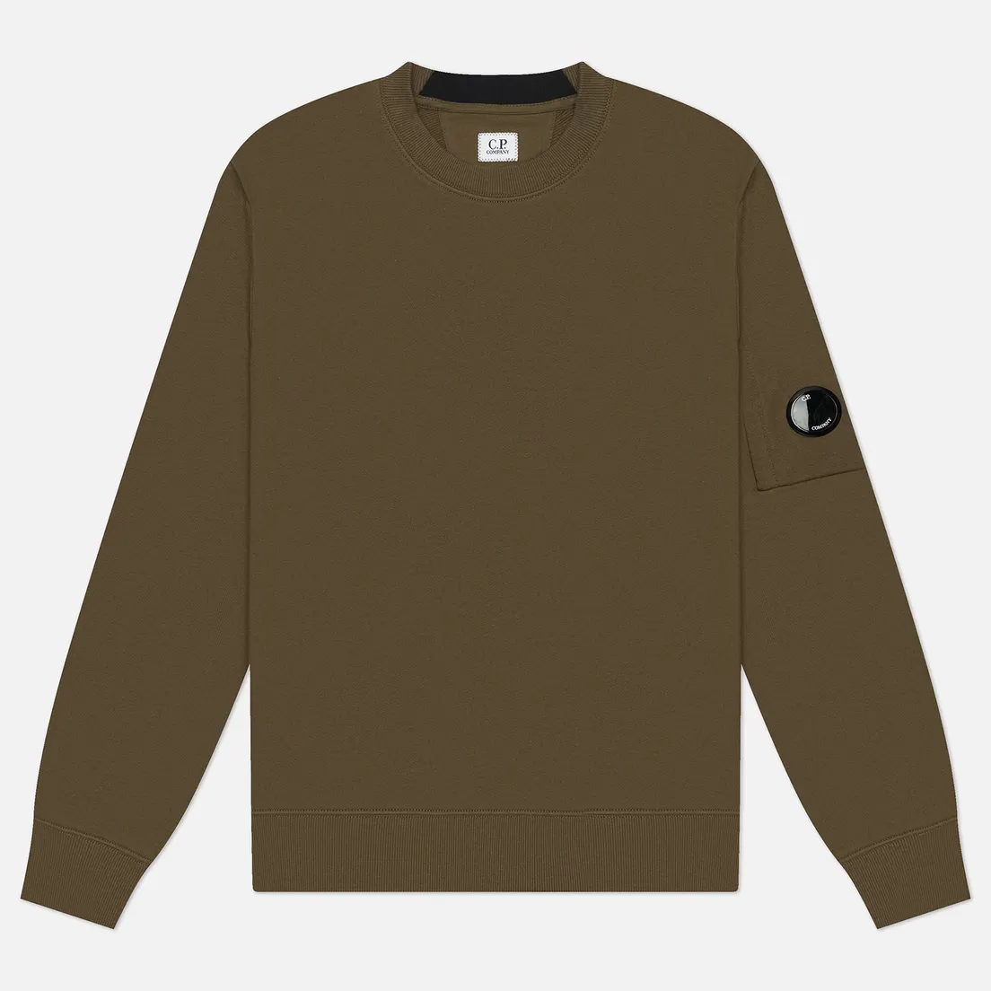 C.P. Company Мужская толстовка Diagonal Raised Fleece Crew Neck Lens Regular