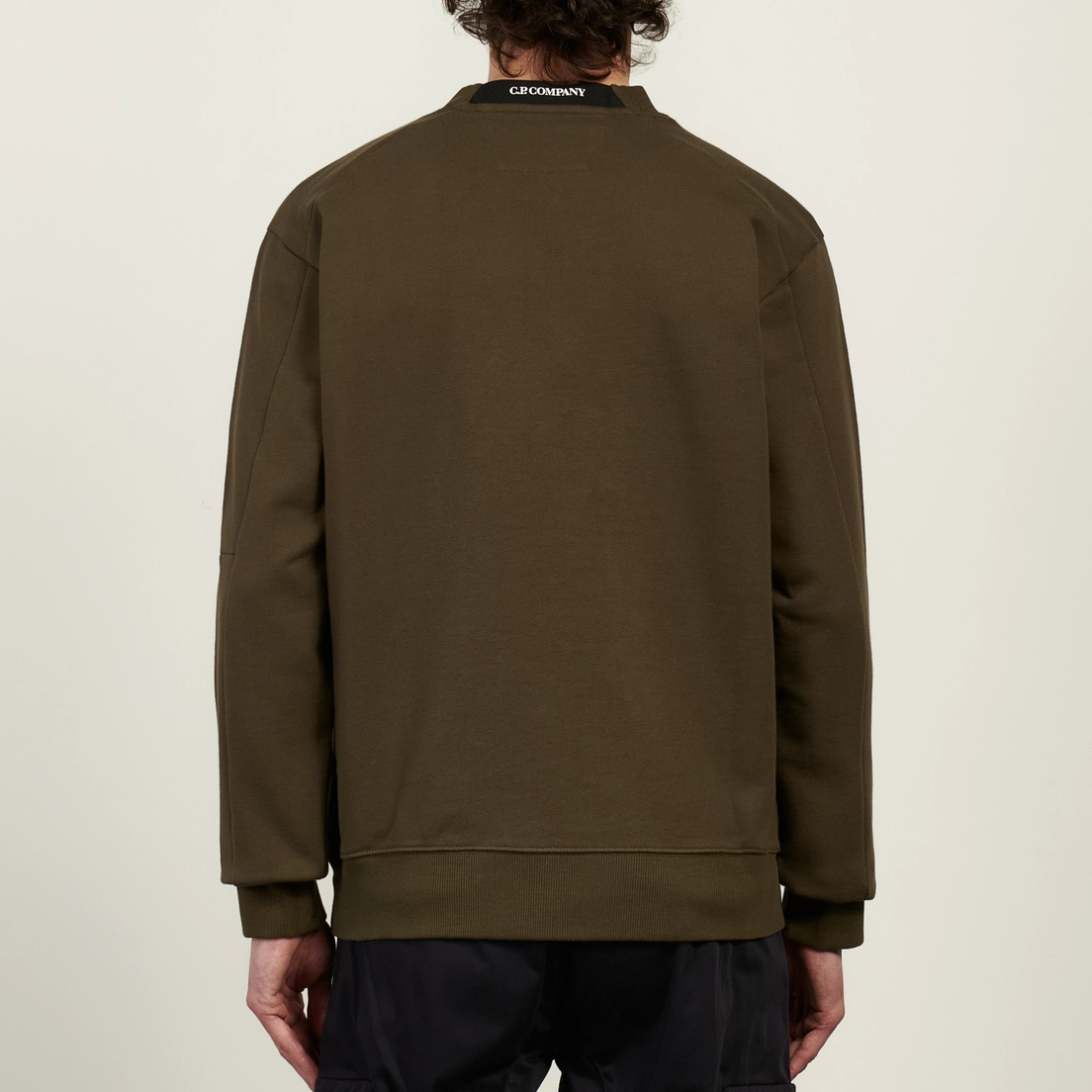 C.P. Company Мужская толстовка Diagonal Raised Fleece Crew Neck Lens Regular