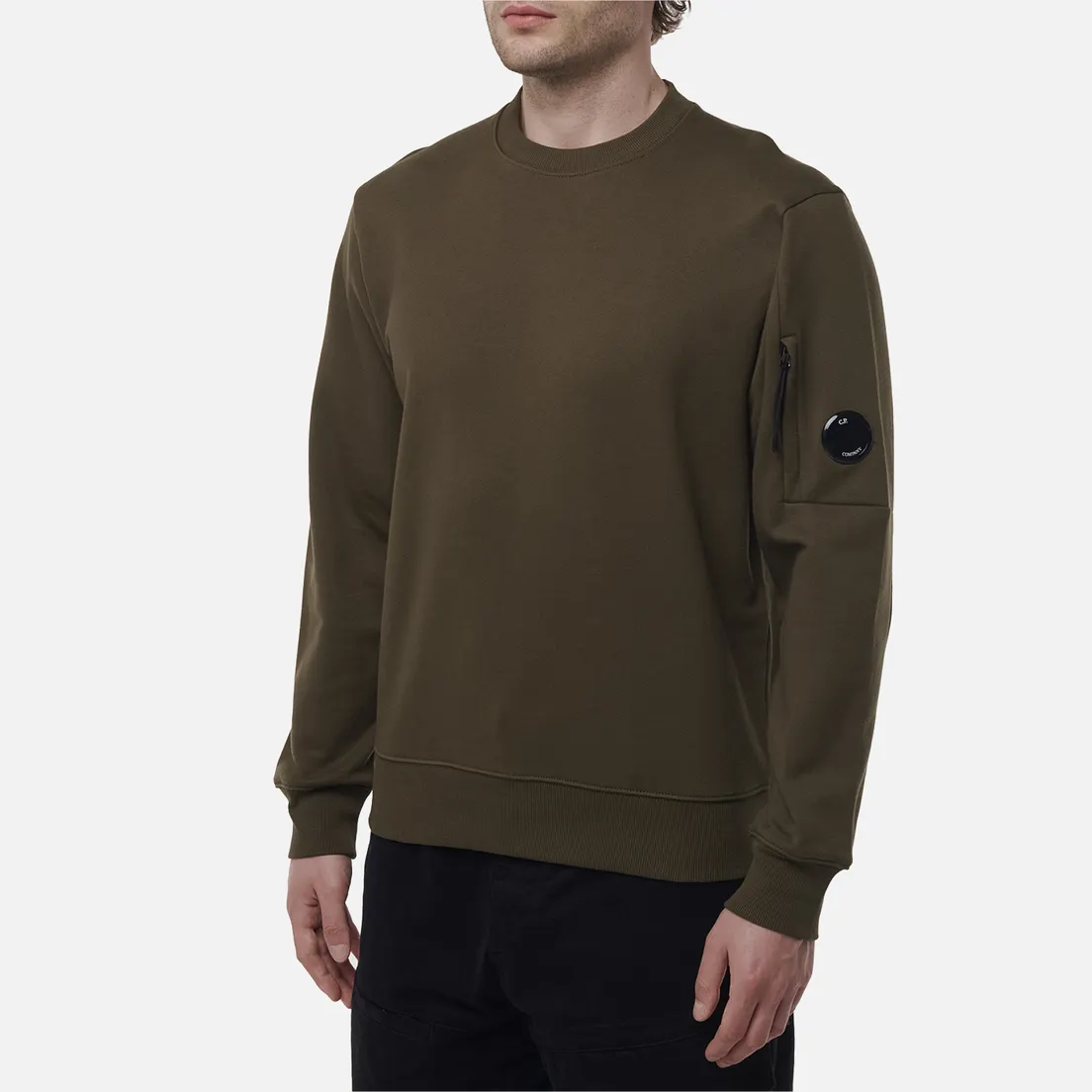 C.P. Company Мужская толстовка Diagonal Raised Fleece Crew Neck Lens Regular
