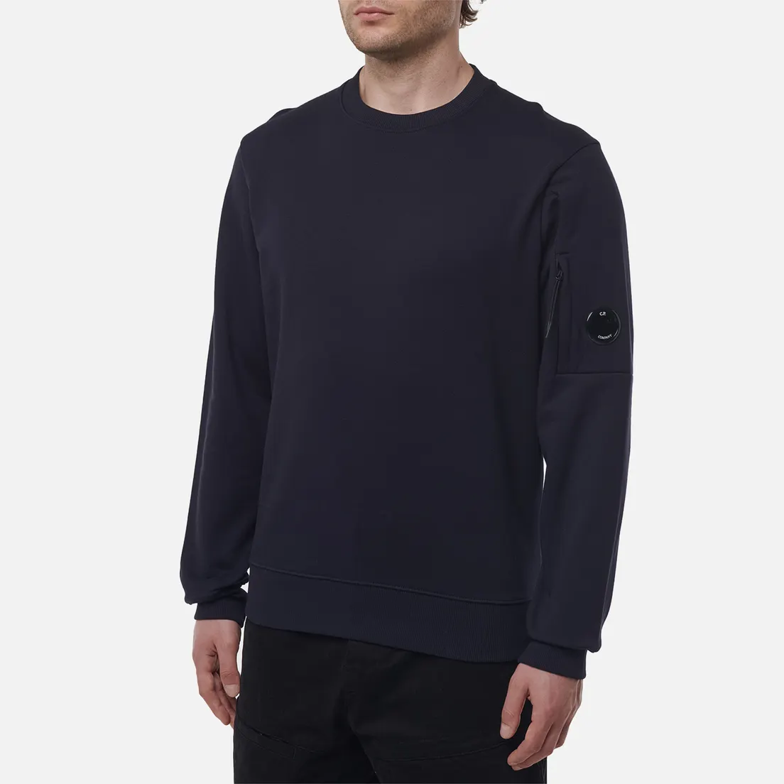 C.P. Company Мужская толстовка Diagonal Raised Fleece Crew Neck Lens Regular
