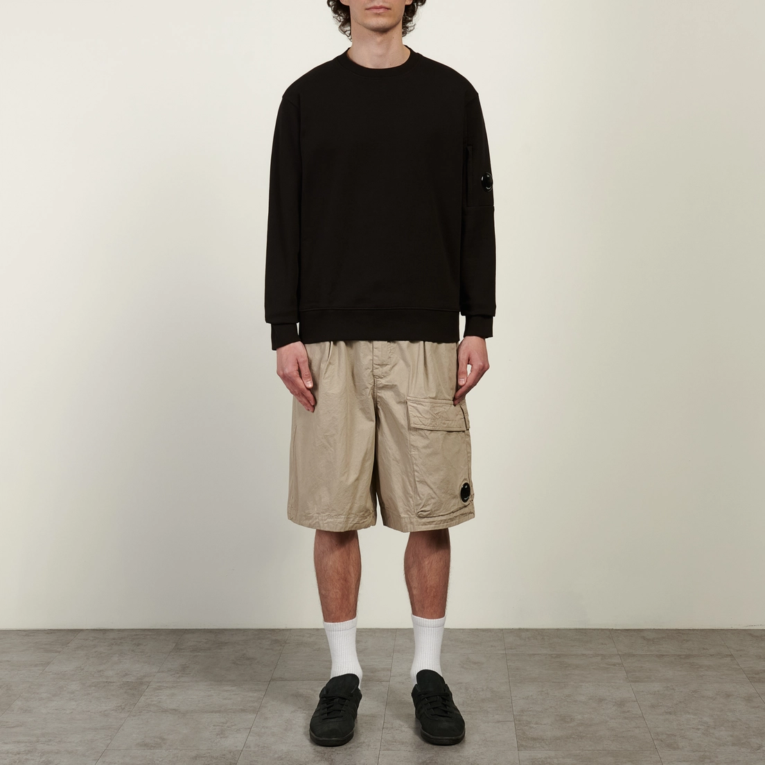 C.P. Company Мужская толстовка Diagonal Raised Fleece Crew Neck Lens Regular