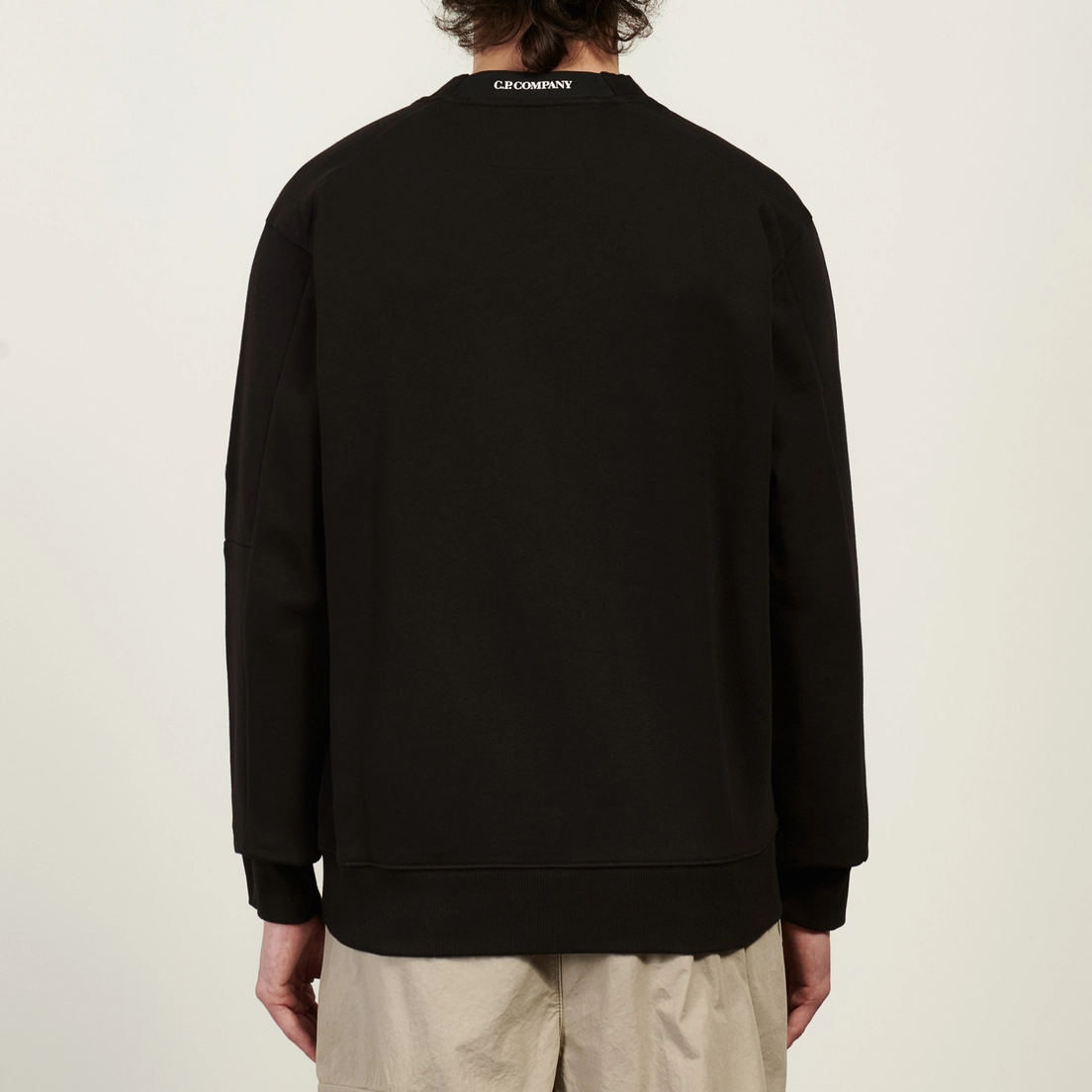 C.P. Company Мужская толстовка Diagonal Raised Fleece Crew Neck Lens Regular