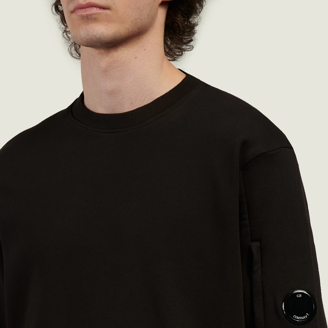 C.P. Company Мужская толстовка Diagonal Raised Fleece Crew Neck Lens Regular