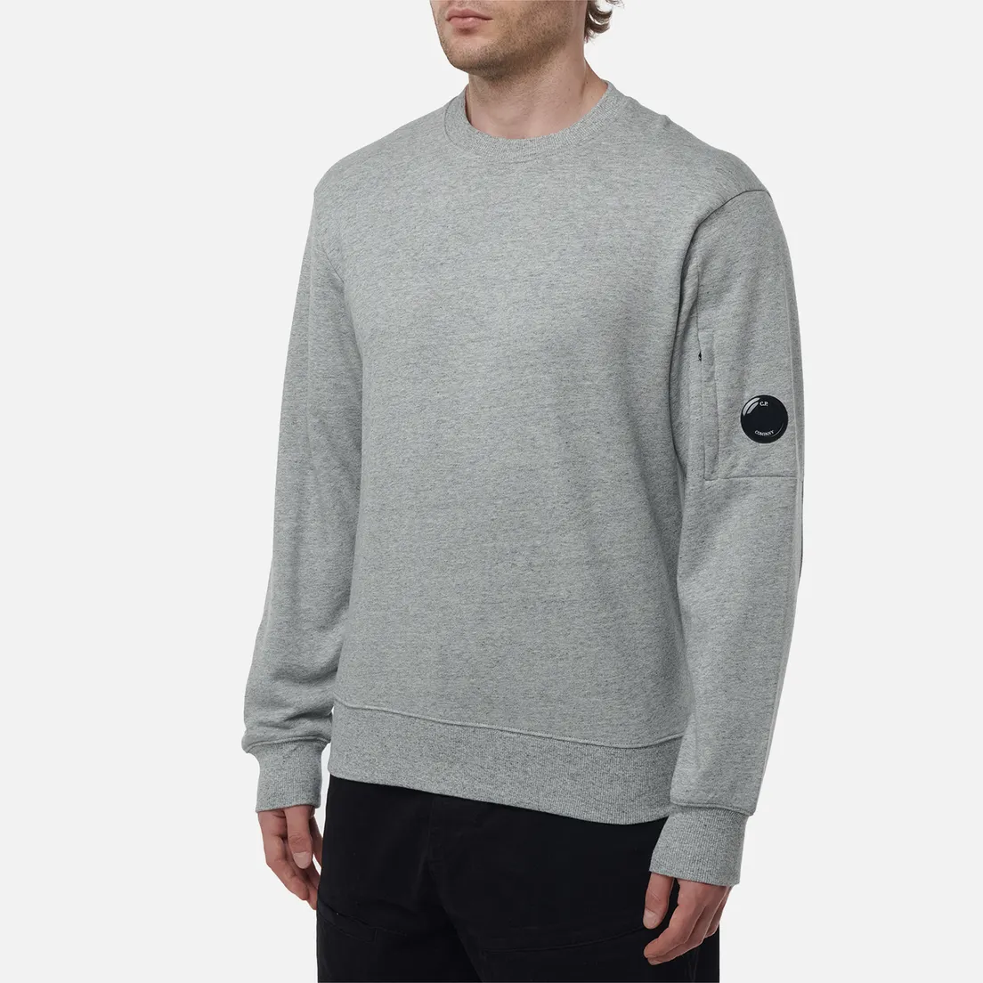 C.P. Company Мужская толстовка Diagonal Raised Fleece Crew Neck Lens Regular