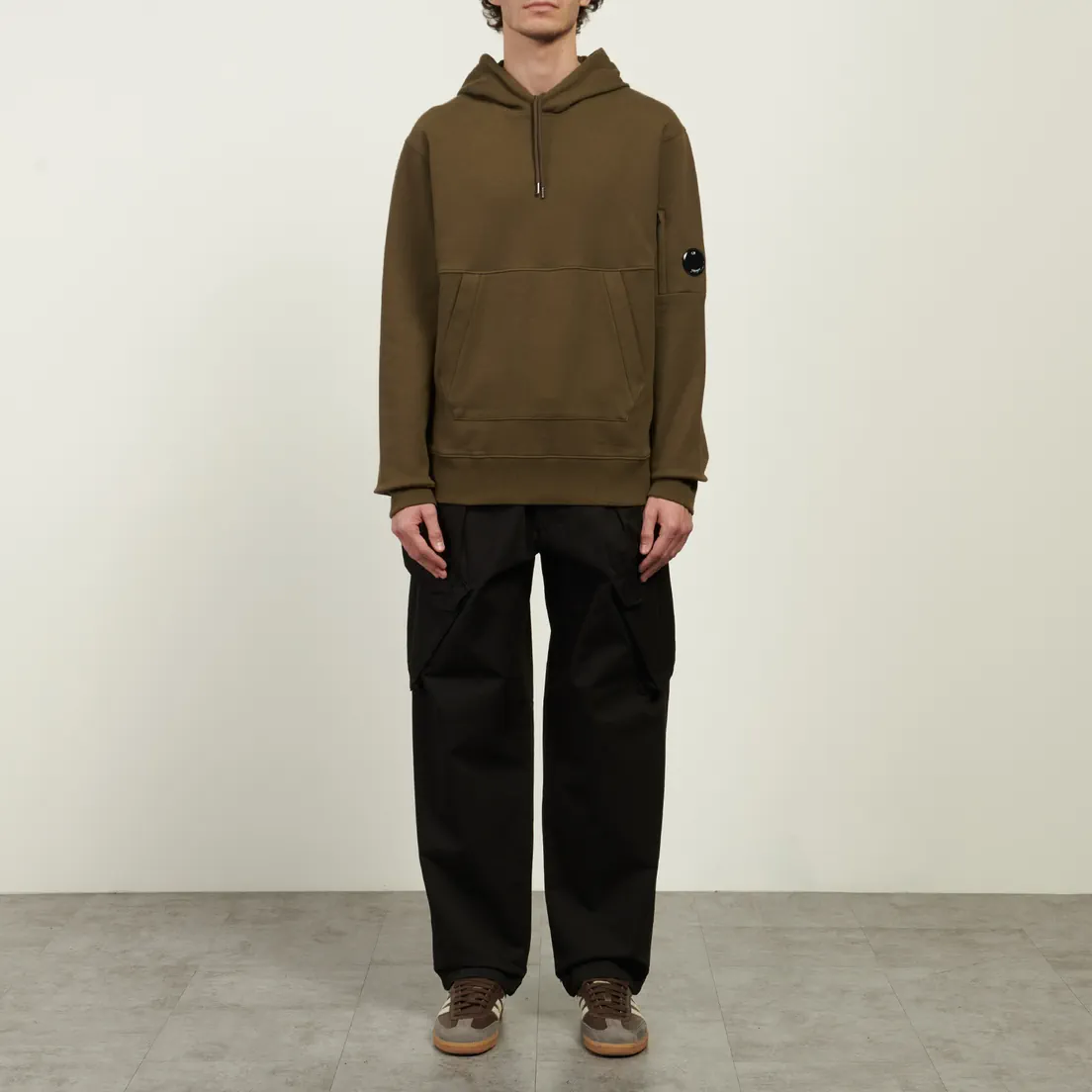 C.P. Company Мужская толстовка Diagonal Raised Fleece Lens Regular Fit Hoodie