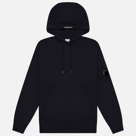 Мужская толстовка C.P. Company Diagonal Raised Fleece Cotton Hoodie, цвет синий, размер XL