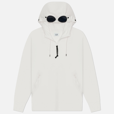 Мужская толстовка C.P. Company Adjustable Hoodie Kangaroo Pocket Lens, цвет белый, размер S
