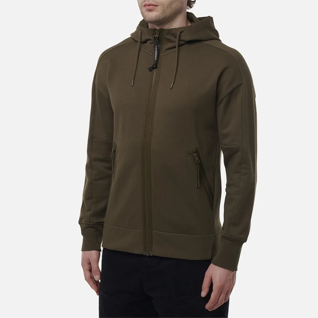 C.P. Company Мужская толстовка Adjustable Hoodie Kangaroo Pocket Lens