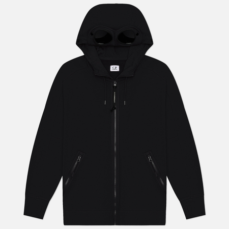 Мужская толстовка C.P. Company Adjustable Hoodie Kangaroo Pocket Lens, цвет чёрный, размер XL