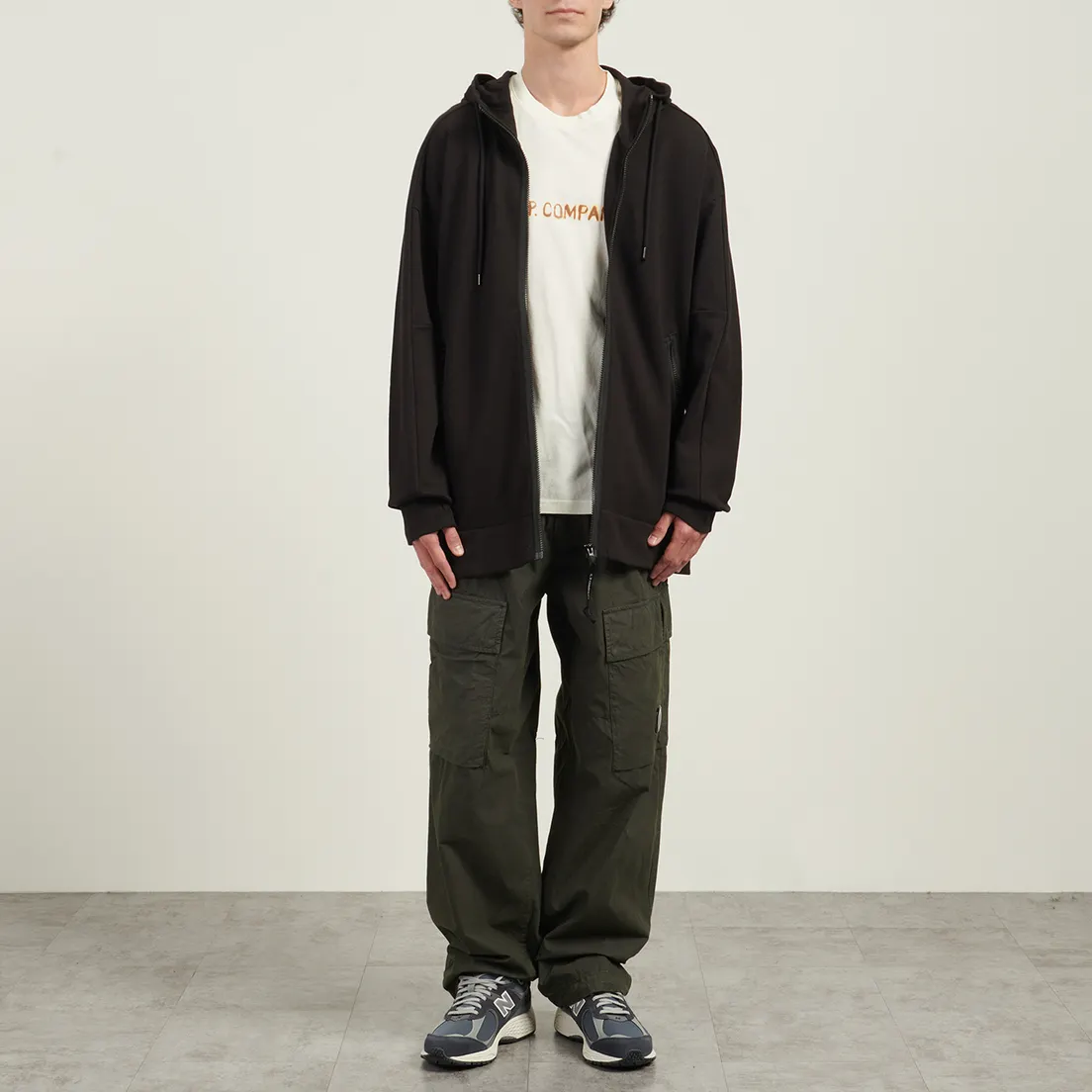 C.P. Company Мужская толстовка Adjustable Hoodie Kangaroo Pocket Lens