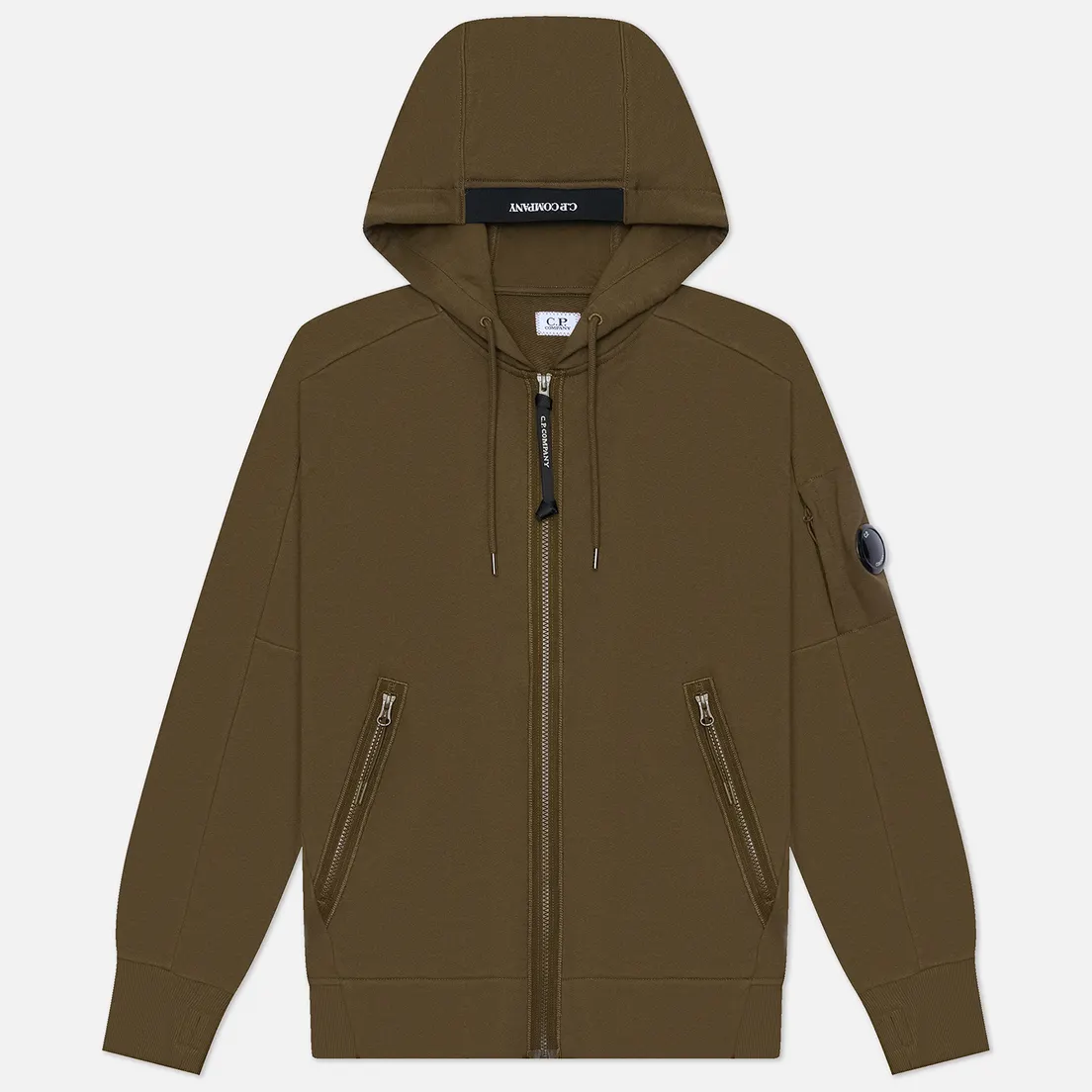 C.P. Company Мужская толстовка Diagonal Raised Fleece Lens Full Zip Hoodie