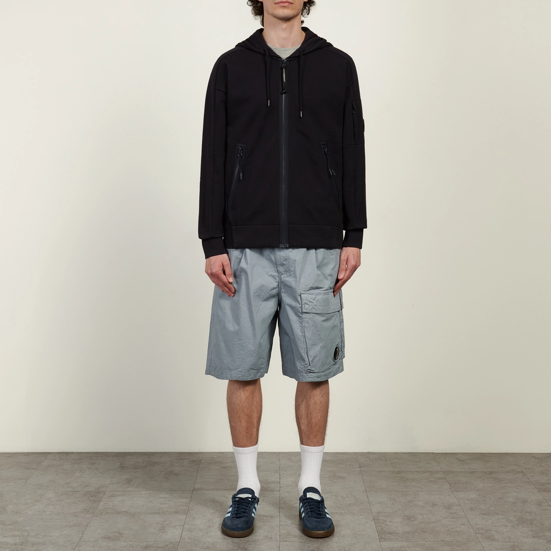 C.P. Company Мужская толстовка Diagonal Raised Fleece Lens Full Zip Hoodie