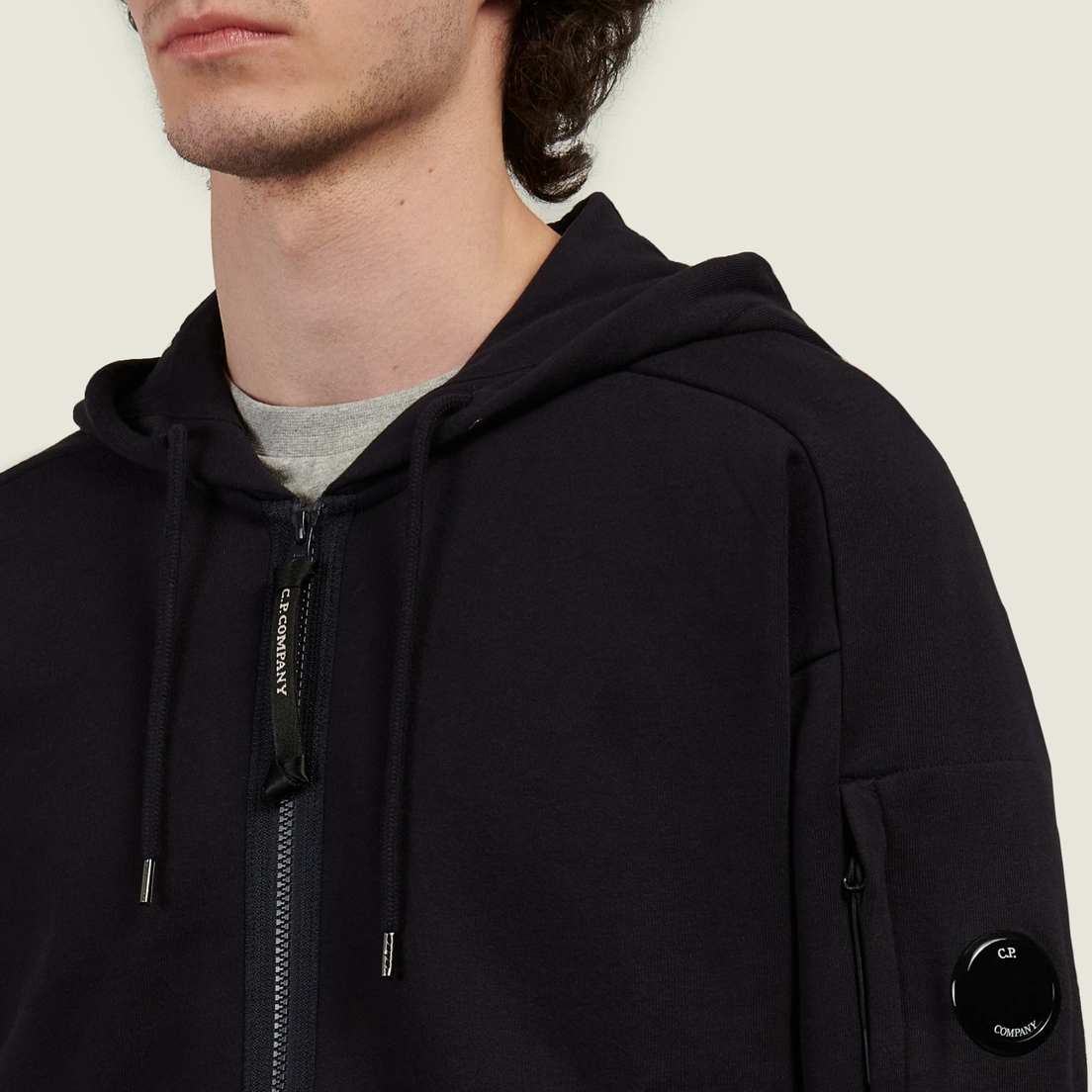 C.P. Company Мужская толстовка Diagonal Raised Fleece Lens Full Zip Hoodie