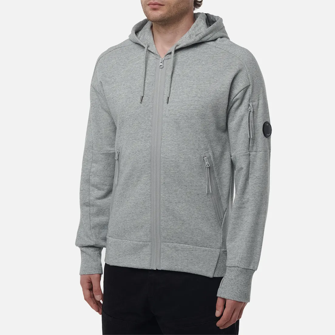 C.P. Company Мужская толстовка Diagonal Raised Fleece Lens Full Zip Hoodie