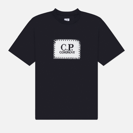 Мужская футболка C.P. Company 30/1 Jersey Logo Label Regular, цвет синий, размер XXXL