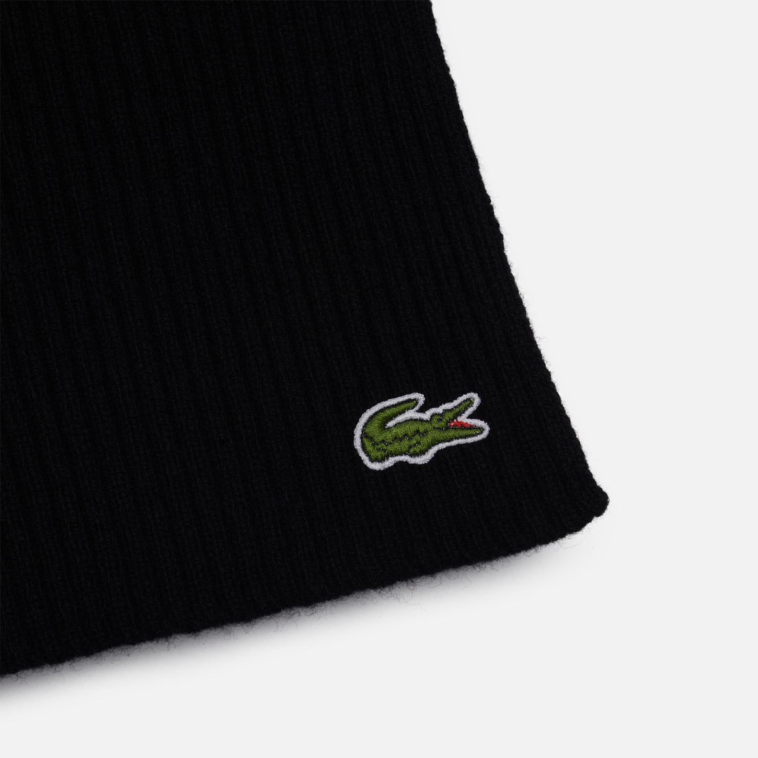 Lacoste Шарф Ribbed Wool Embroidered Crocodile