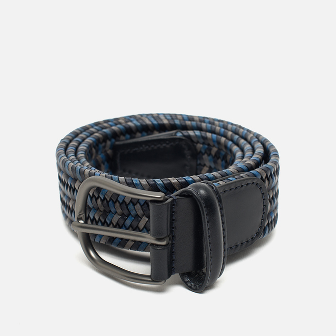 Ремень Anderson's Classic Woven Stretch Leather Multicolor Grey/Navy/Blue