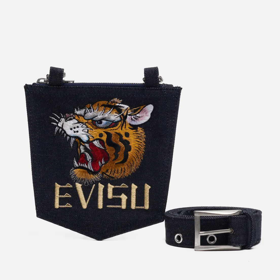 Evisu Ремень Evergreen Denim & Detachable Pocket