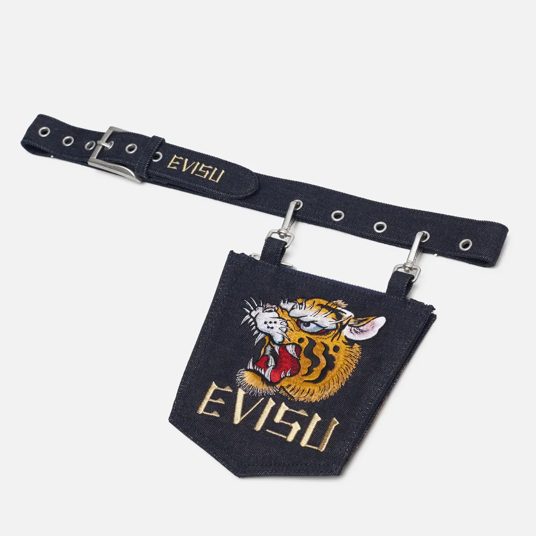 Evisu Ремень Evergreen Denim & Detachable Pocket