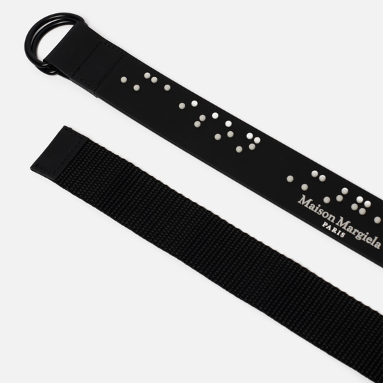 Ремень Maison Margiela Logo Rubber & Webbing Black